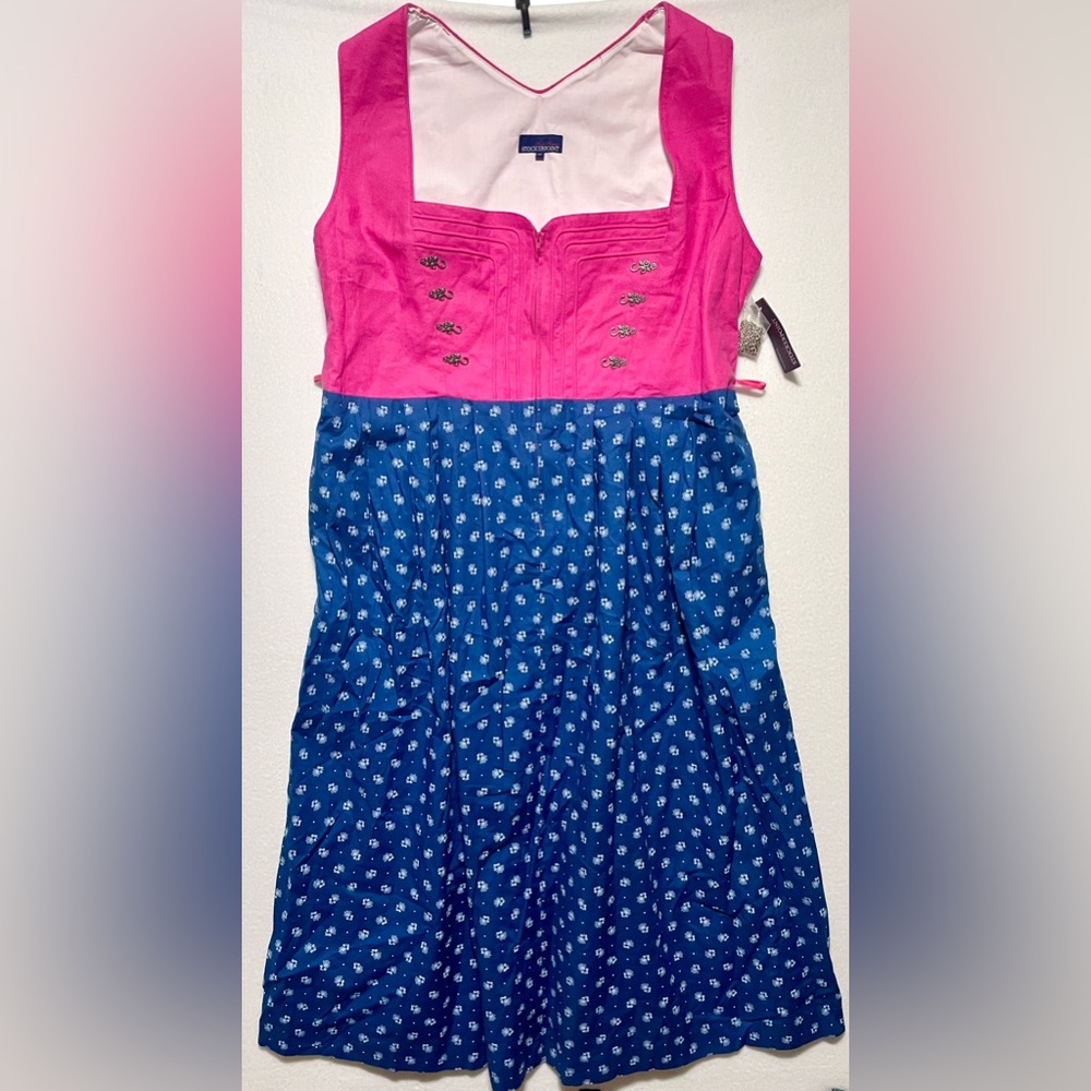 Basic Classics Stockerpoint Dress Pink And Blue Floral Accents Grosse: 52 NWT